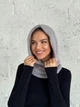 Капюшон капор с воротником из экомеха альпака WARM ALPAKA серый - изображение 4