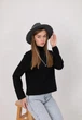 Вовняний капелюх Федора з ремінцем, пірсингом, ланцюжком WOOL SIA темно-сірий - зображення 4