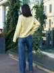 Женский свитер вязаный с узором Floral Sweater желтый One Size - изображение 8