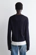 Джемпер жіночий COS layered merino wool jumper 1298871001 M темний синій - изображение 5