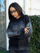 Жіночий светр теплий в'язаний Melange Sweater чорний-меланж One Size - зображення 3