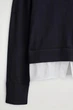 Джемпер жіночий COS layered merino wool jumper 1298871001 M темний синій - изображение 7