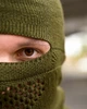 В'язана балаклава військова Олива шапка-підшоломник, маска для обличчя та голови зимово-осіння - зображення 3