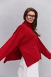 Жіночий в`язаний светр oversize світло-блакитний з високими розрізами Arjen 102477, ONE SIZE, 129158 - изображение 6