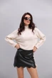 Укорочена в`язана кофта з рукавами-регланами лілова Arjen 102509, ONE SIZE, 129248 - зображення 5