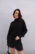 Укорочена в`язана кофта з рукавами-регланами лілова Arjen 102509, ONE SIZE, 129248 - зображення 6
