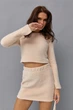 Укорочена кофта з теплого трикотажу молочна з розрізом на рукавах Arjen 35664, M, 129328 - изображение 2