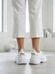 Женские кроссовки текстильные с сеткой на высокой подошве-платформе Fashion 39 Белые - изображение 7