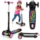 Трехколесный балансировочный самокат Ricokids Glowi черно-розовый (5903890632809) - изображение 1