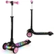 Трехколесный балансировочный самокат Ricokids Glowi черно-розовый (5903890632809) - изображение 10