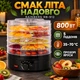Сушилка для овощей и фруктов 800 Вт электрический дегидратор на 5 поддонов сушка для продуктов с регулировкой температуры 35–70 °C черная - изображение 2