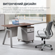 Комп'ютерний стіл OfficePro PG-M24B-12A 60х120 см з тумбочкою Горіховий + Світло-сірий - зображення 6