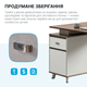 Комп'ютерний стіл двомісний OfficePro PG-M24A-2A-14 108х140 см з тумбочками Горіховий + Світло-сірий - зображення 5