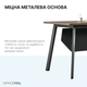 Комп'ютерний стіл OfficePro PG-F20B-16B 75х160 см з тумбочкою Медовий дуб + Темно-сріий - зображення 8
