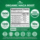 Добавка премиум-класса перуанская мака поддержка энергии выносливости Zazzee Organic Maca Root 120 капсул - изображение 2