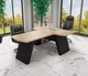 Стіл керівника з приставкою-брифінгом Mister Loft Далас WOOD 160*80 Масив ясену - Чорний - изображение 2