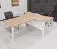 Стіл керівника з приставкою-брифінгом Mister Loft Берн WOOD 160*80 Масив ясену - Білий - изображение 2
