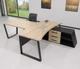 Стіл керівника з приставкою-брифінгом Mister Loft Берн WOOD 160*80 Масив ясену - Чорний - изображение 1