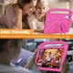 Протиударний дитячий силіконовий чохол з підставкою EVA Kids Stand для планшета Xiaomi Redmi Pad 2 9.7" дюймів екран / Poco Pad C1 9.7" 2026 (Малиновий) - зображення 6