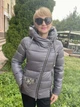 Куртка пуховик жіночий Finebabycat короткий на блискавці з капюшоном 2XL сірий - изображение 4
