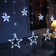 Гирлянда шторка 4м 0 4м 220V с коннектором Stars малые и большие белый - изображение 8