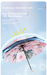 Зонт Yinxiangcheng механический двухслойный трехсекционный UPF 50+ с цветочным принтом, принт белая роза - изображение 6