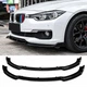 Спліттер губа AD_Plastik BMW 3 Series F30 2012 2019 на передній бампер чорний (B-95) - зображення 7