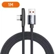 Кабель заряджання кутовий Type C / USB 1 метр графітовий G1033A1 - зображення 1