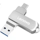 Флеш память USB Lenovo SS360 64GB USB 3.2 Gen1 + Type-C Silver - изображение 1