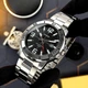 Чоловічий годинник Casio MTP-VD01D-1B з мінеральним склом, чорним циферблатом і сріблястим браслетом - зображення 2