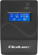 ДБЖ Qoltec Monolith 650VA 360W LCD USB RJ45 (5901878539782) - зображення 2