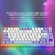 Бездротова ігрова механічна клавітура Ajazz ak820 pro White-purple, Flying Fish Switch, 75%, Hot-Swap, RGB, 2.4GHz/Bluetooth/USB - зображення 11
