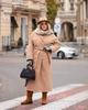 Жіноче пальто з кашеміру преміум якості Бежевий XXXL-XXXXL - зображення 3