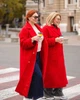 Жіноче пальто з кашеміру преміум якості Червоний XXXL-XXXXL - зображення 1