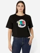 Футболка короткая женская Armani Exchange 754806433 XL Черная (1162810923) - изображение 1