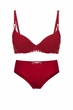 Комплект білизни: бюстгальтер push-up і трусики-шортики Victoria's Secret 85D/XL Бордовий (152840) - зображення 1