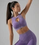 Женский спортивный кроп топ на молнии Nordvik Stone Fusion Zip Top Фиолетовый M - изображение 4