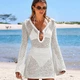 Пляжна в'язана туніка з кільцем Mila Ricco Breeze Білий XL - зображення 3