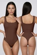 Женское компрессионное боди Nordvik Sculpt-Body Halter-Neck Коричневый XL - изображение 2