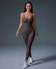 Жіночий спортивний комбінезон Nordvik Peach-Perfect Sculpt Коричневий L - зображення 1