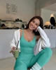 Женский спортивный комбинезон Nordvik Peach-Perfect Sculpt Зеленый L - изображение 6