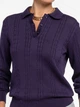 Поло жіноче Arber з довгим рукавом Polo Knit WFW1 WTR-245 XL фіолетовий (W10.35.49.633) - изображение 5