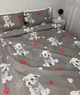 Комплект постільної білизни двоспальний «Love Dog» (Сірий з цуценятами), Бязь GOLD LUX, підковдра 175*215 см, 100% бавовна - зображення 1