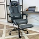 Геймерское кресло DEXON ORVEX RD-6072 с подставкой для ног, из льняной ткани, металлическая крестовина, Темно-серый - изображение 4