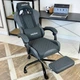 Геймерское кресло DEXON ORVEX RD-6072 с подставкой для ног, из льняной ткани, металлическая крестовина, Темно-серый - изображение 5