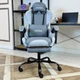 Геймерское кресло DEXON ORVEX RD-6072 с подставкой для ног, из льняной ткани, металлическая крестовина, Серый - изображение 3