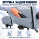 Геймерское кресло DEXON VELARIS RD-6072 с подставкой для ног, из льняной ткани + мягкие подушки из велюра, металлическая крестовина, Серый - изображение 12