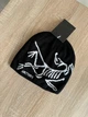 Зимняя мужская шапка Arc'teryx Arcteryx для зимы, теплая вязаная шапка Арктерикс на зиму, универсальный размер One Size AGI-0 черный цвет - изображение 3