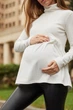 Теплый гольф для беременных и кормящих мам из вискозы с начесом Kyoto L (46) Lullababe LB06KT119 молочный - изображение 4
