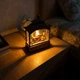 Светильник ночник с музыкой 19х14 см LED подсветка питание от батареек и USB бронзовый Санта за столом - изображение 5